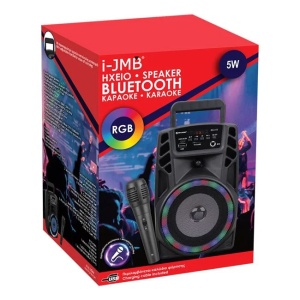 Boxa Bluetooth Karaoke, Portabila, cu Microfon si LED, 5W, 14.5x12x25.5cm - Img 3