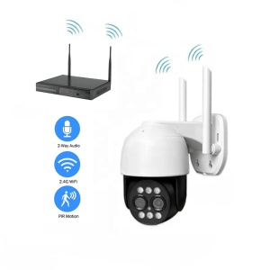 Camera de supraveghere CCTV PTZ IP WiFi de 3MP, Full HD, senzor uman, alarma, alba cu negru - Img 3