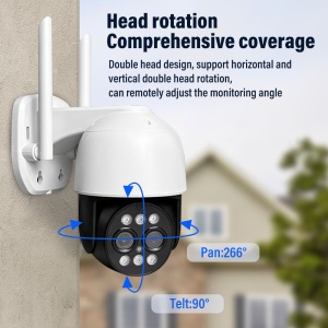 Camera de supraveghere CCTV PTZ IP WiFi de 3MP, Full HD, senzor uman, alarma, alba cu negru - Img 8