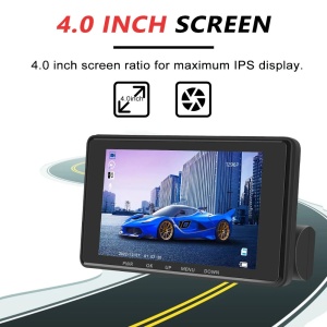 Camera tripla auto DVR, Display 4"inch, Full HD 1080p, Unghi de 170° - Img 4
