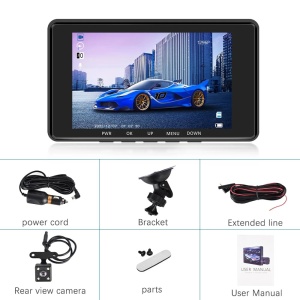 Camera tripla auto DVR, Full HD 1080p, display 4 inchi, unghi de 170° - Img 7
