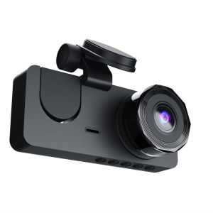 Camera tripla auto DVR slim, ecran LCD 2 inchi, Full HD, 3 lentile, 2 fata si 1 spate, senzor G, negru - Img 6