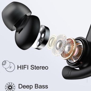 Casti wirelessm Bluetooth 5.1, Afisaj Digital, Noise cancelling, Baterie 650mAh, Autonomie 36h, Negru - Img 6