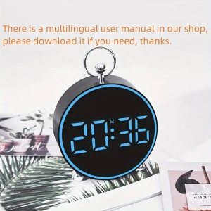 Ceas Digital de Masa sau Perete, cu Alarma, Snooze, Lumina LED, Mod Noapte, Control vocal, USB - Img 14
