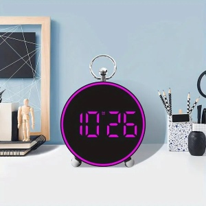 Ceas Digital de Masa sau Perete, cu Alarma, Snooze, Lumina LED, Mod Noapte, Control vocal, USB - Img 24