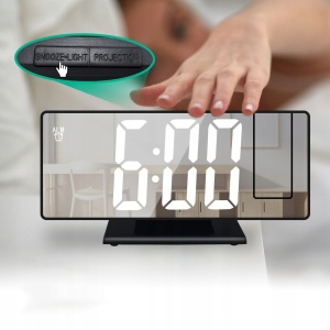 Ceas stil oglinda cu LED si proiectie, Alarma, Display mare - Img 4
