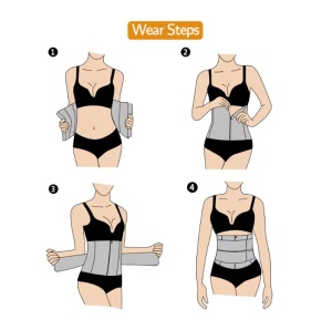 Centura modelatoare, Talie de viespe, cu fermoar si velcro, efect de sauna, neopren, Marime L/XL/XXL, roz - Img 8