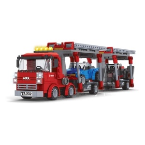 Cuburi de Constructie cu Vehicule si 2 Figurine, 453 de piese - Img 2