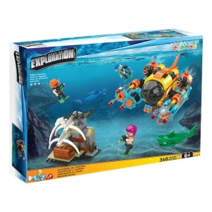 Cuburi de Constructie, Lumea Marina cu 3 Figurine, 368 de piese - Img 1