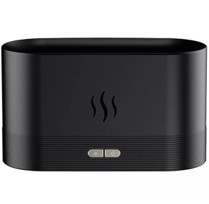 Difuzor Aromaterapie si Umidificator cu Efect Flacara si Ultrasunete, 3 in 1, LED RGB, 180ml, 17x10x7cm, Negru - Img 7