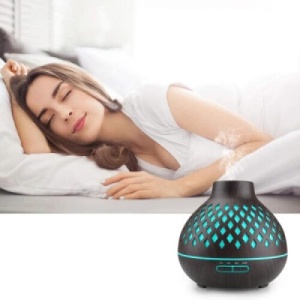 Difuzor de aroma cu telecomanda, Andowl, lumina RGB ambientala, rezervor 400ml - Img 3
