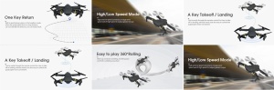 Drona Andowl F16, Wifi HD Camera de 2MP 720P cu unghi larg, vizualizare live pe telefon - Img 7