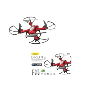 Drona cu camera video 4K, F35, baterie 3.7V 600mAh, timp zbor 9 minute, 30 m distanta, rosu - Img 1