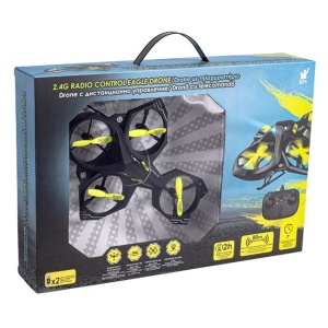Drona eagle cu rotire automata, mod headless, cu telecomanda Giroscop si lumini, 24x20x7.8cm, negru - Img 5