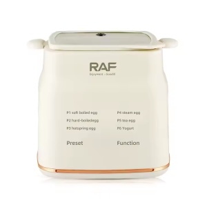 Fierbator electric pentru oua, RAF R0051, 300W, 0.7L, 6 functii, display digital, 18x15x14 cm, bej - Img 4