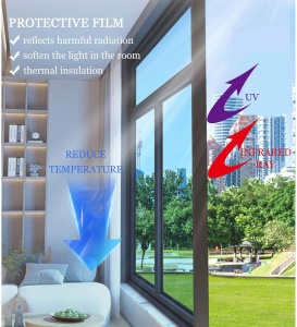Folie pentru geamuri cu protectie UV, Efect de oglinda, Dimensiune 300x60 cm - Img 5