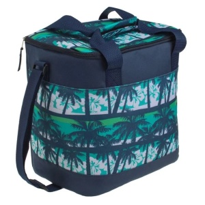 Geanta Izoterma, 15L, 28x18x30cm, Albastru cu Model Palmieri - Img 3