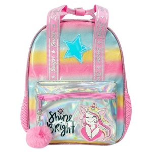 Ghiozdan Gradinita cu Breloc Pompon, model Unicorn, 25 x 12 x 32 cm, roz