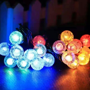 Ghirlanda Solara cu 20 LED-uri RGB, IP44, 4.85m, Cablu Negru - Img 15