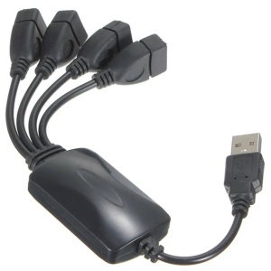 Hub USB 2.0 cu 4 port-uri,Calitate Premium,Negru - Img 1