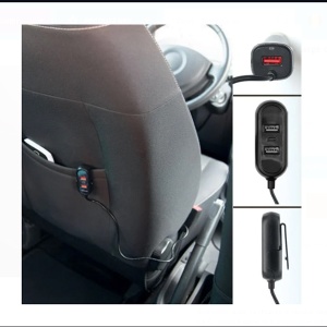 Incarcator auto smart charge cu 3 Porturi USB + 1 TYPE C i-JMB, 1.5 m, negru - Img 2