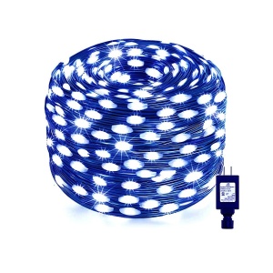 Instalatie LED Liniara, pentru Craciun, 240 LED-uri, 30m, Exterior-Interior, IP44, Jocuri de Lumini, 4 Culori - Img 20