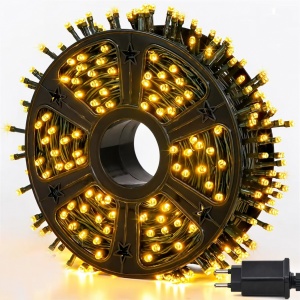Instalație luminoasă LED de Crăciun, Alimentare la priză, 8 programe, IP44, pentru interior și exterior, Lumina calda