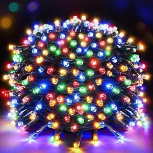 Instalatie Luminoasa Solara, cu 100/300/450/600 LED-uri, IP65, cu Lumina Alba Calda/Rece sau Multicolora, de 10/30/45/60m - Img 1