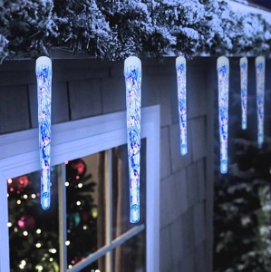 Instalatie lumioasa LED, cu 8 Turturi, Alb Cald, Alb Rece, Albastru si Multicolor, 3m - Img 4