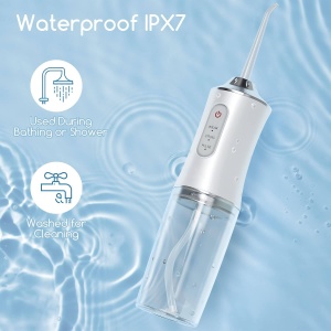 Irigator oral pentru dus bucal, 4 accesorii si 3 moduri curatare, Capacitate 220mL - Img 18