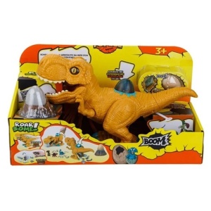 Jucarie in forma de mama-dinozaur pentru copii 3+ ani, Include un ou, Cu sunete si lumini, Functionare cu 3 baterii AG13 (inclus), Plastic, 19x11.5x24.5cm, Galben - Img 1