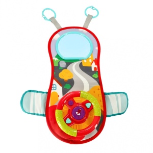 Jucarie pentru copii 18 luni+, cu volan interactiv, cu sunete, 45x37x10cm, multicolor - Img 1