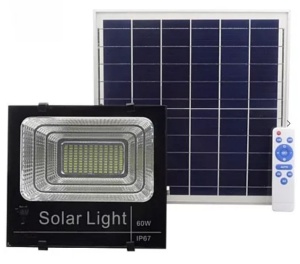 Kit Proiector 60W LED SMD JNI cu Panou Solar Si Telecomanda - Img 5