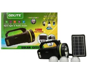 Kit Solar GDLite GD-2000A cu 3 becuri incluse, boxa cu Bluetooth si Radio - Img 5