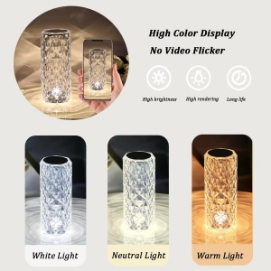 Lampa cu USB si funcție tactila, 3 niveluri de lumina, Dimensiune 9x21.5cm, Transparenta - Img 5