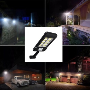 Lampa solara 8COB 160 LED, Senzor de miscare, lumina, telecomanda - Img 4