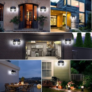 Lampa solara dubla model JD-2217 cu 192 LED COB pentru grădină și terasă - Img 8