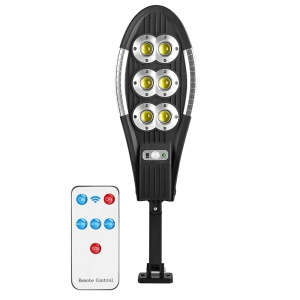 Lampa solara stradala cu telecomanda, Jortan, 300W, 156 LED, IP65, senzor miscare, 6500k, 1000lm, 51.5x15x31cm, negru - Img 8
