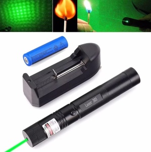 Lanterna cu laser, pointer verde puternic, cu acumulator Li-ion 8800mAh si incarcator, bate pana la 16 km, negru - Img 10