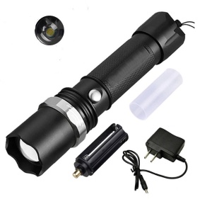 Lanterna LED 2 in 1, carcasa metalica si tub de semalizare - Img 4