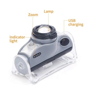 Lanterna pentru cap, cu led 5W si senzor, dimensiuni 8x3x5cm, negru - Img 2