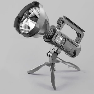 Lanterna Profesionala LED cu acumulator, Incarcare USB, Raza de actiune 1000m, 4 moduri de iluminare, functie Powerbank - Img 2
