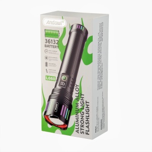 Lanterna puternica LED L660 cu Zoom, Reincarcabila USB, Putere 35W, Distanta 500m, Aluminiu