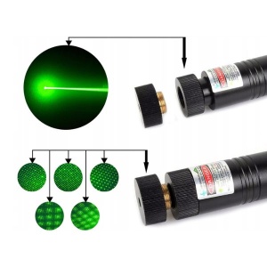 Laser pointer cu acumulator, Tip stilou, Portabil, Puternic cu raza 1km, 2 capete - Img 3