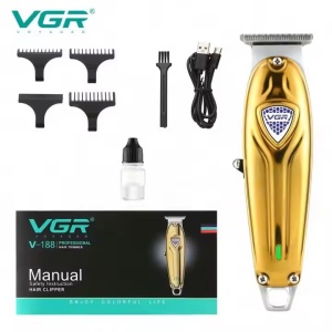 Masina de tuns fara fir, VGR V-188, USB, 3 distantiere, autonomie 240min, carcasa metalica, 15.6x4.6cm, auriu - Img 8