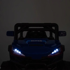 Masina Electrica pentru copii, model Teren Off Road, 12V, 9 luni–3 ani, 30 kg, negru-bleu - Img 4