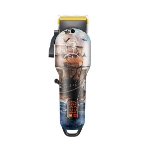 Masina tuns profesionala VGR V-689, fara fir, 5W, cu ecran LCD, lame din otel, carcasa multicolora - Img 10
