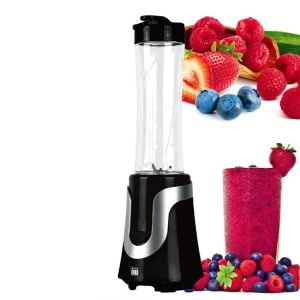 Mini blender electric, Portabil, Putere 300W, Capacitate 600ml, Negru - Img 2