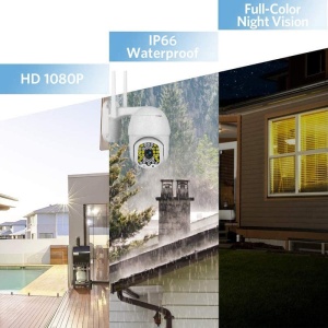 Mini camera de supraveghere CCTV IP PTZ WiFi de 2.5, IP66, wireless, infrared, rotatie 355°, alba - Img 3