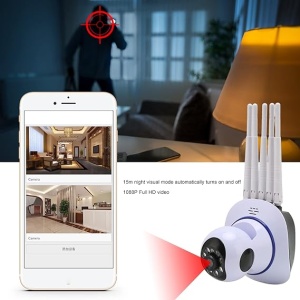 Mini camera de supraveghere de interior CCTV - Full HD, WiFi, IR, rotire 360 grade - Img 2
